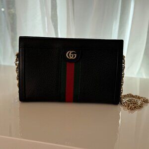 Gucci Ophidia GG Supreme Leather Chain Shoulder Bag